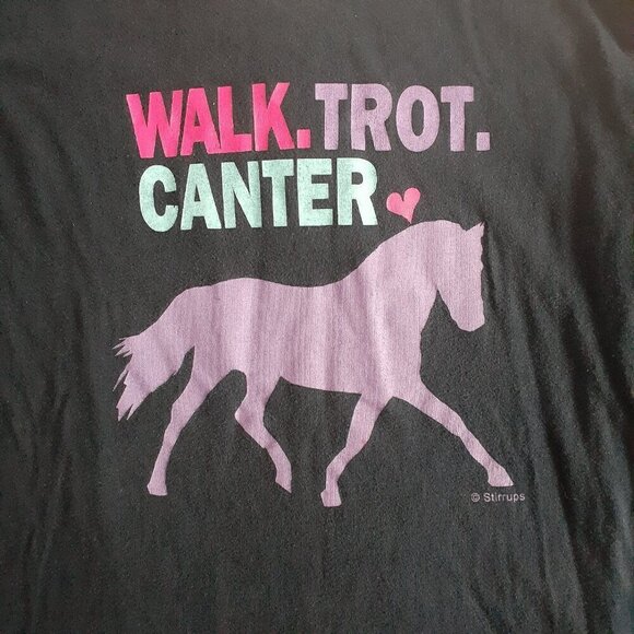 Stirrups Clothing Girl's Size XL (14-16) Navy Walk Trot Canter Long Sleeve Shirt - Picture 3 of 9